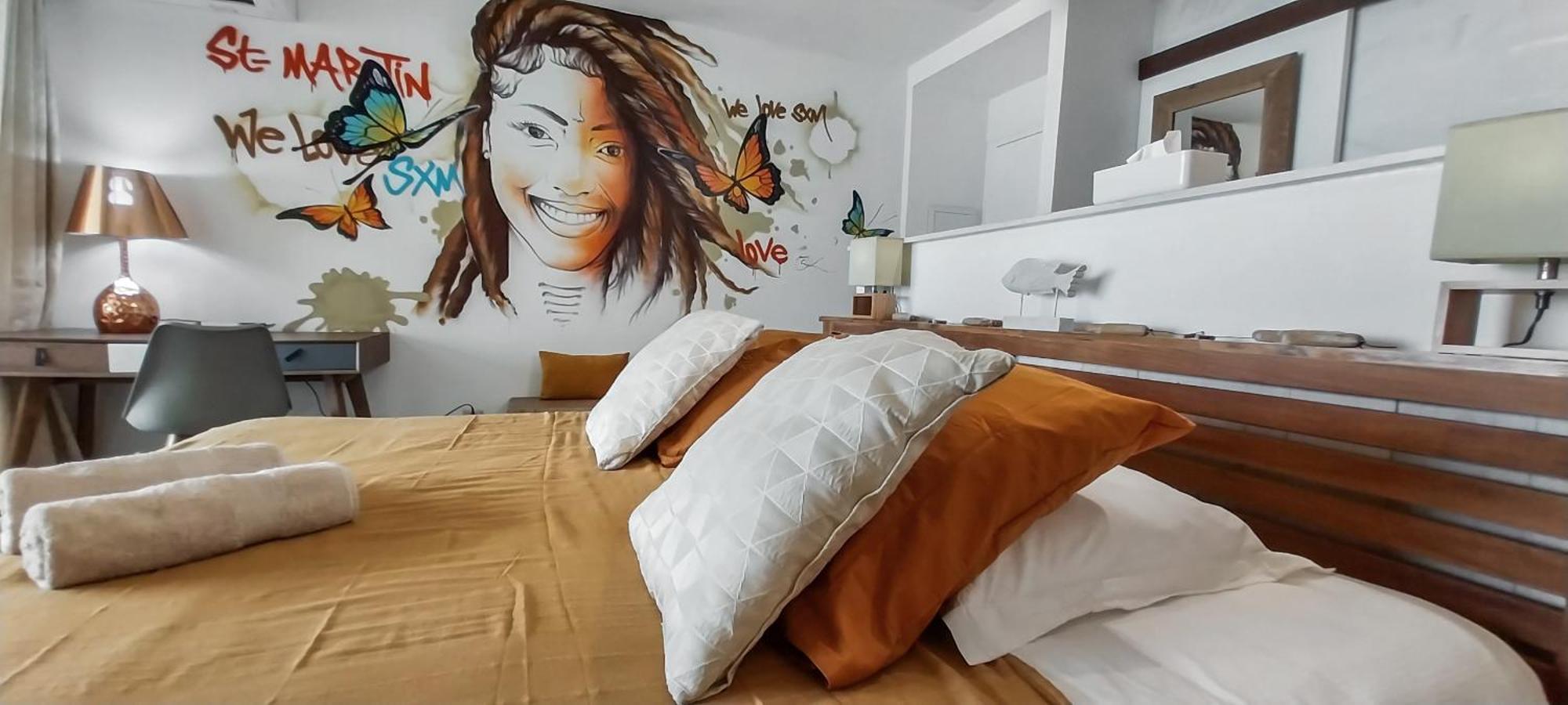 Official Page "Residence Bleu Marine" - Sea View Apartments & Studios - Saint-Martin French Side Grand Case Pokoj fotografie