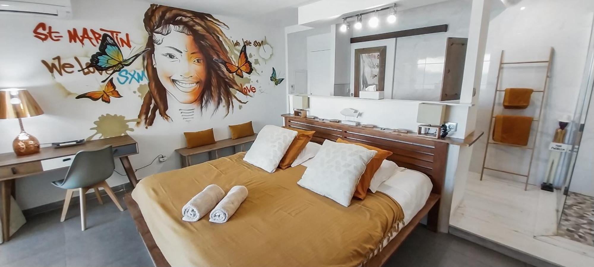 Official Page "Residence Bleu Marine" - Sea View Apartments & Studios - Saint-Martin French Side Grand Case Pokoj fotografie