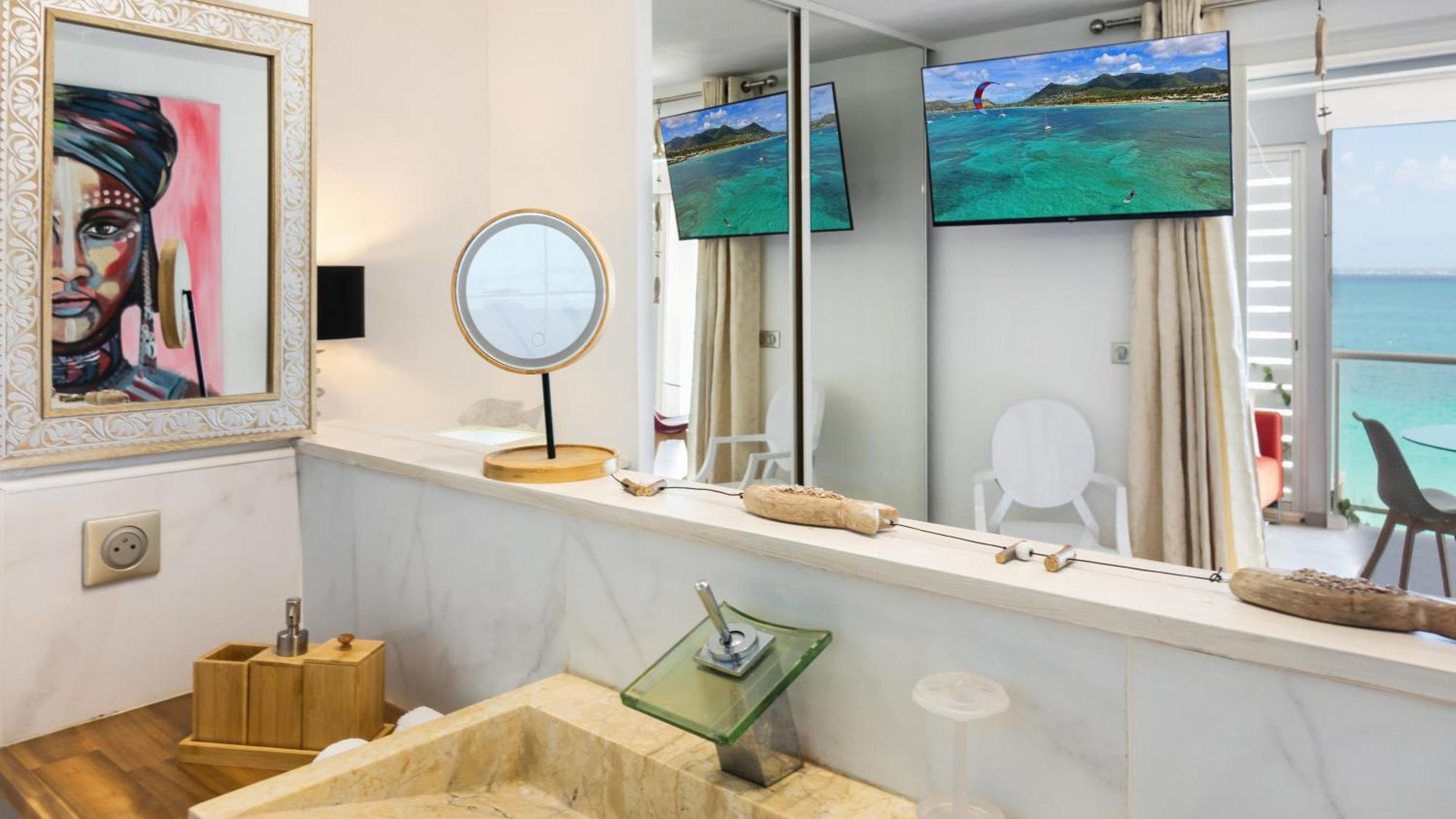 Official Page "Residence Bleu Marine" - Sea View Apartments & Studios - Saint-Martin French Side Grand Case Pokoj fotografie